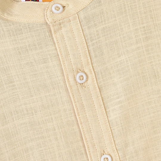 Boys Cotton Slub Shirt (Anise)-Yellow
