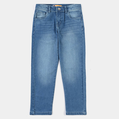 Boys Denim Stretch Basic Pant-LT.Blue