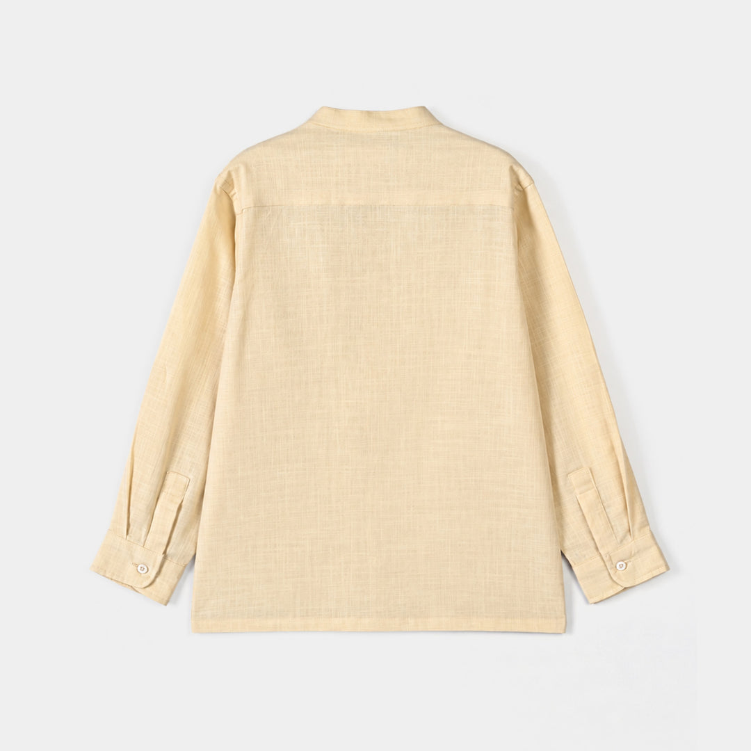 Boys Cotton Slub Shirt (Anise)-Yellow