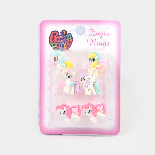 Cute Colorful Girls Ring Set | Pack of 6