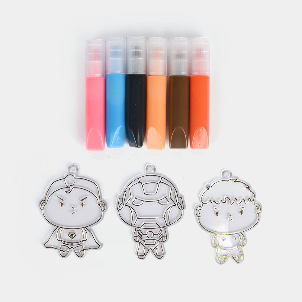 Sticky Art Painting Pendant Kit for Kids