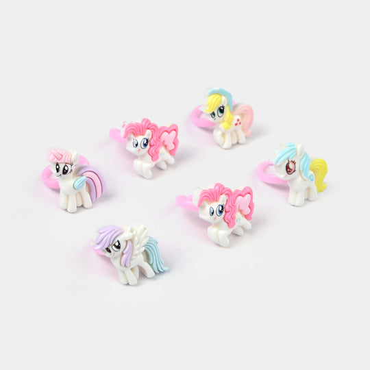 Cute Colorful Girls Ring Set | Pack of 6