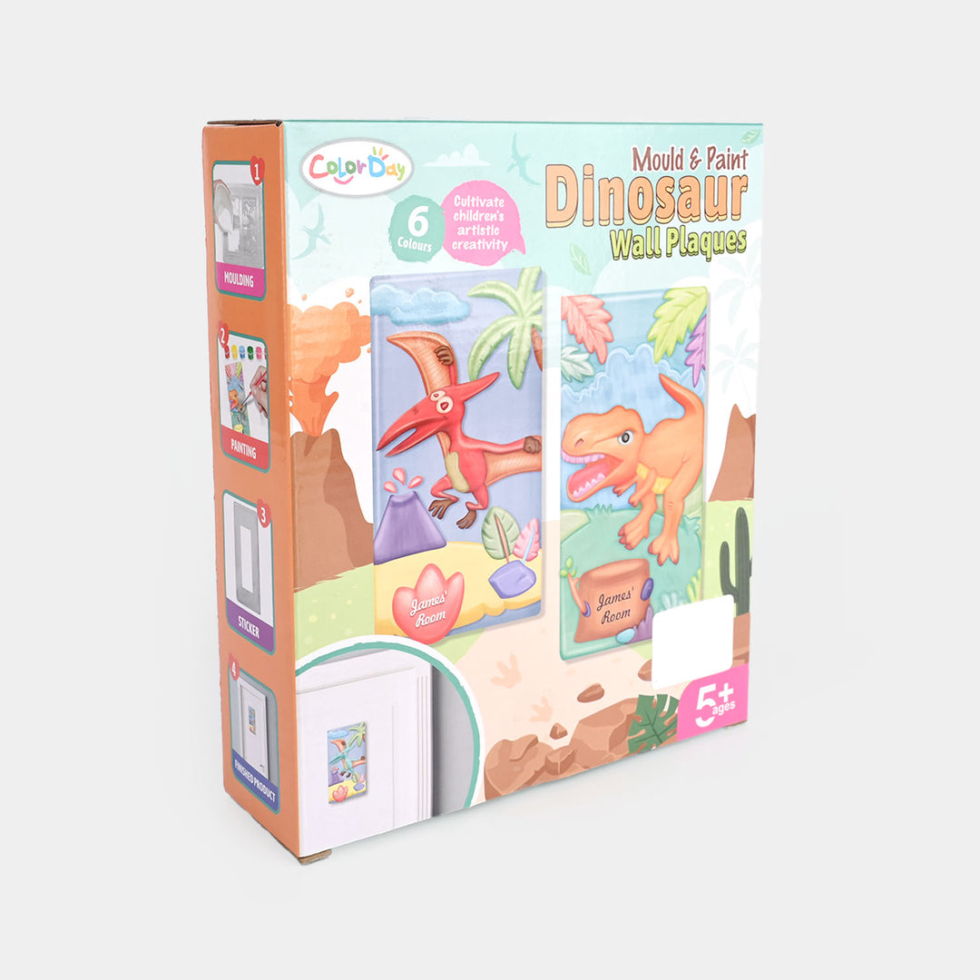 DIY Mould & Paint Dinosaur Wall Plaques Kit