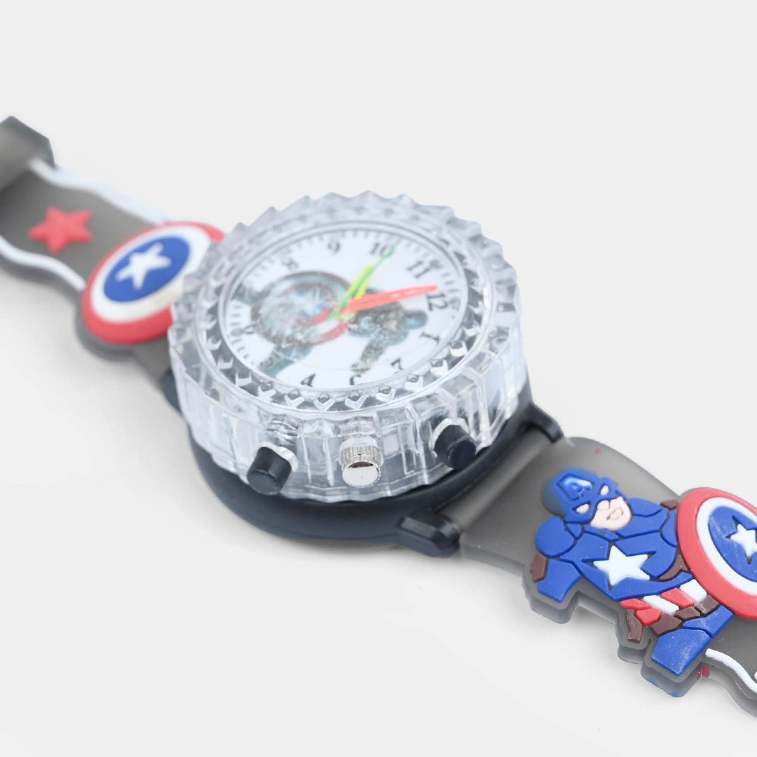 Boys Light-Up Spinner Analog Wrist Watch