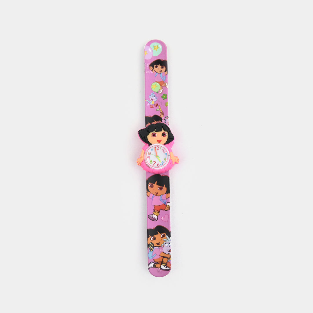 Girls Kids Slap-On Wrist Watch