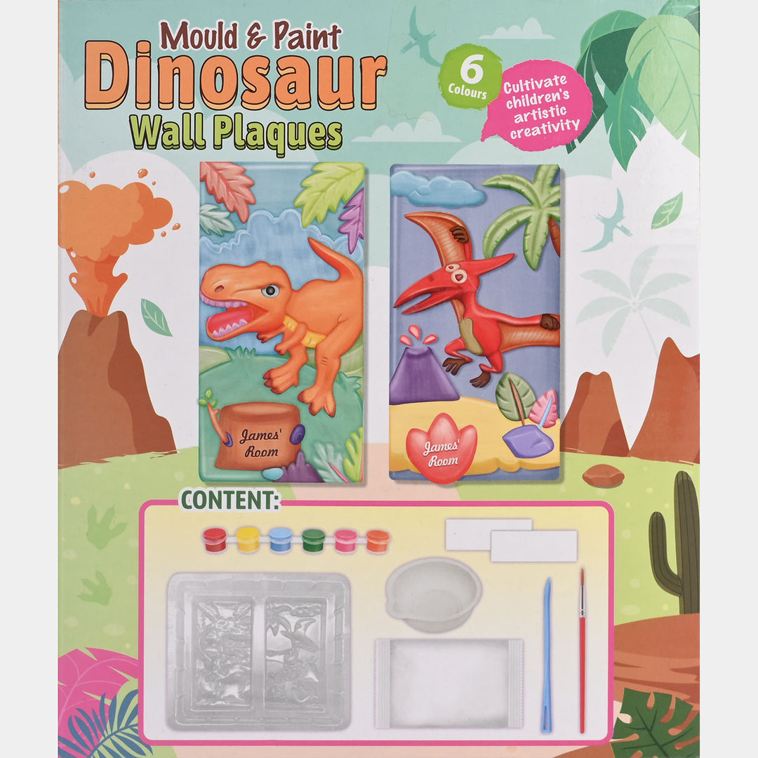 DIY Mould & Paint Dinosaur Wall Plaques Kit