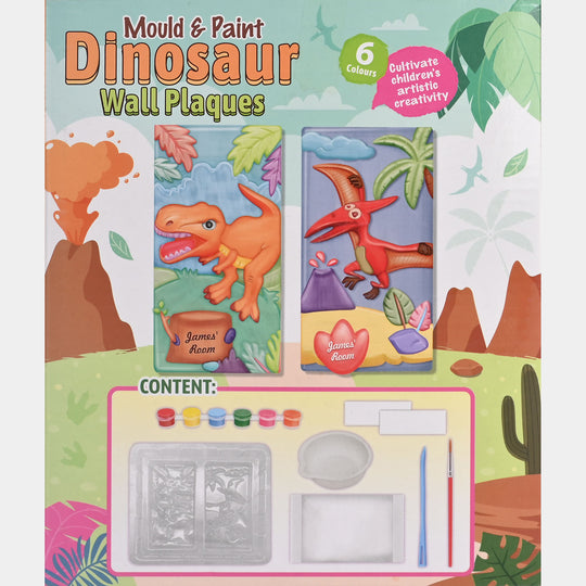 DIY Mould & Paint Dinosaur Wall Plaques Kit