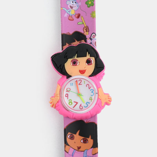 Girls Kids Slap-On Wrist Watch