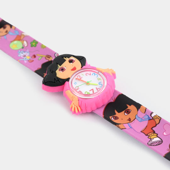 Girls Kids Slap-On Wrist Watch