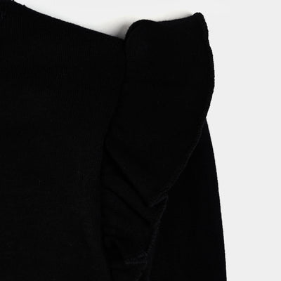 Girls Fleece Sweatshirt Multi Star-BLACK