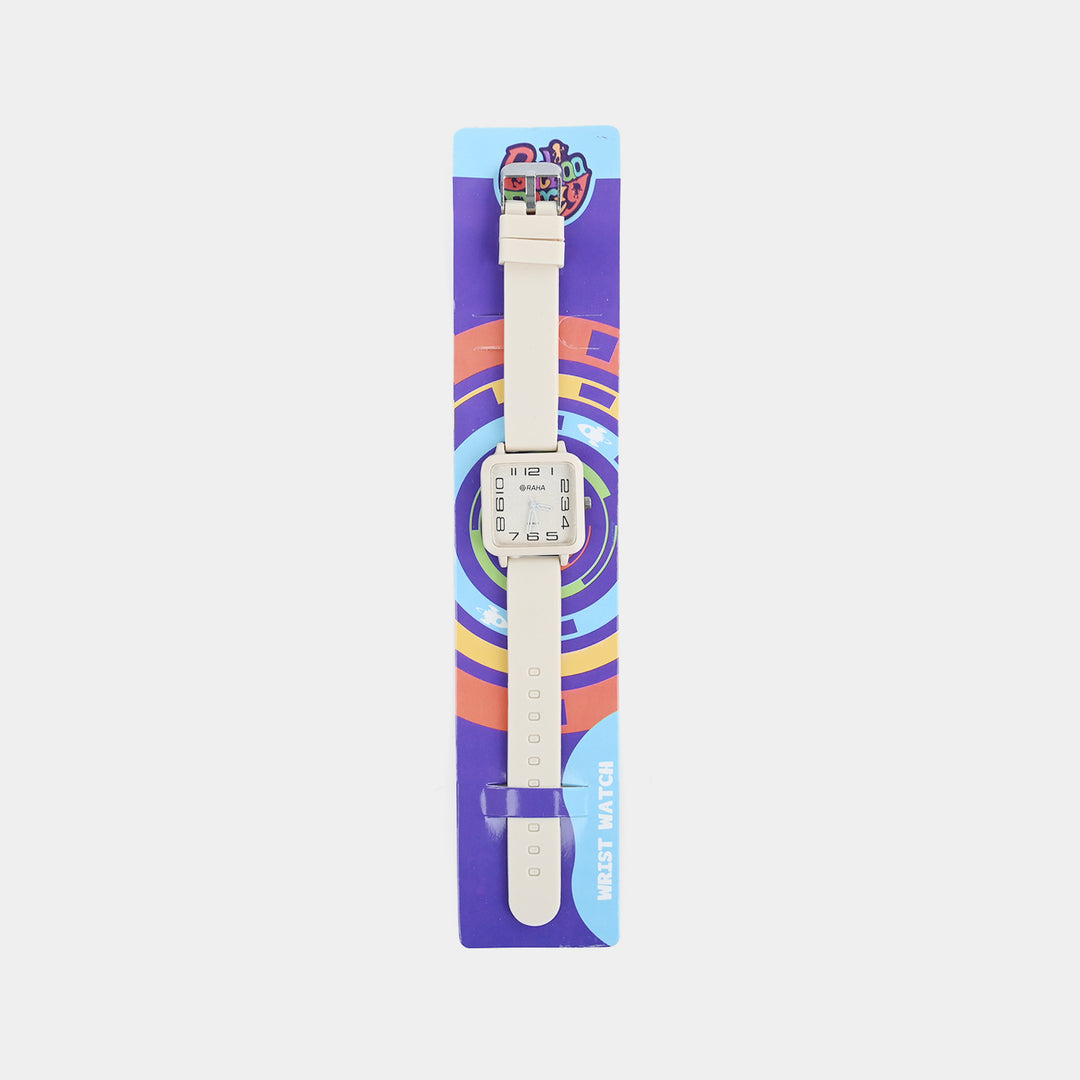Girls Silicone Strap Analog Wristwatch