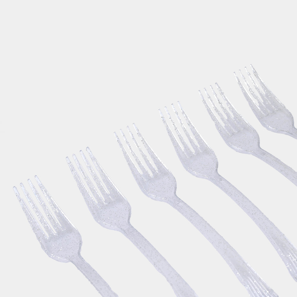 Mini Crystal Plastic Forks – Disposable