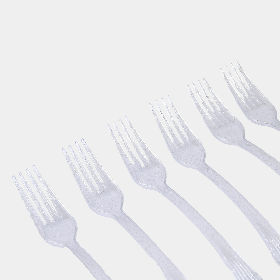 Mini Crystal Plastic Forks – Disposable