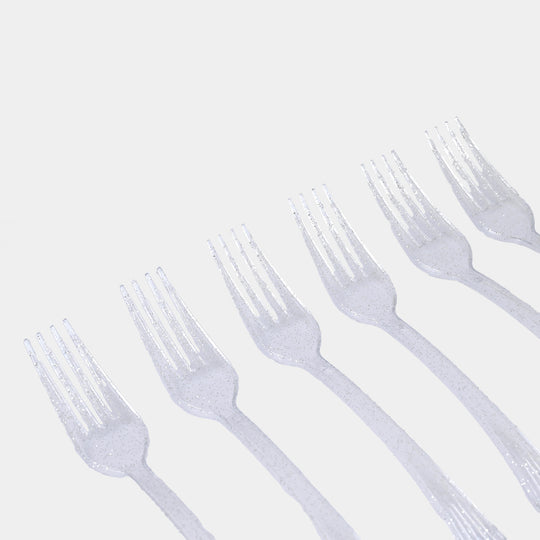 Mini Crystal Plastic Forks – Disposable