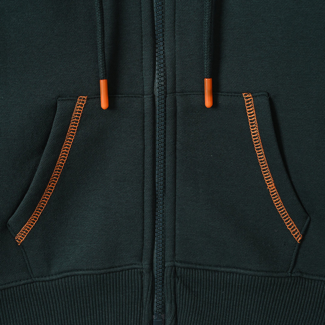 Boys Fleece Knitted Jacket The Routine-Green