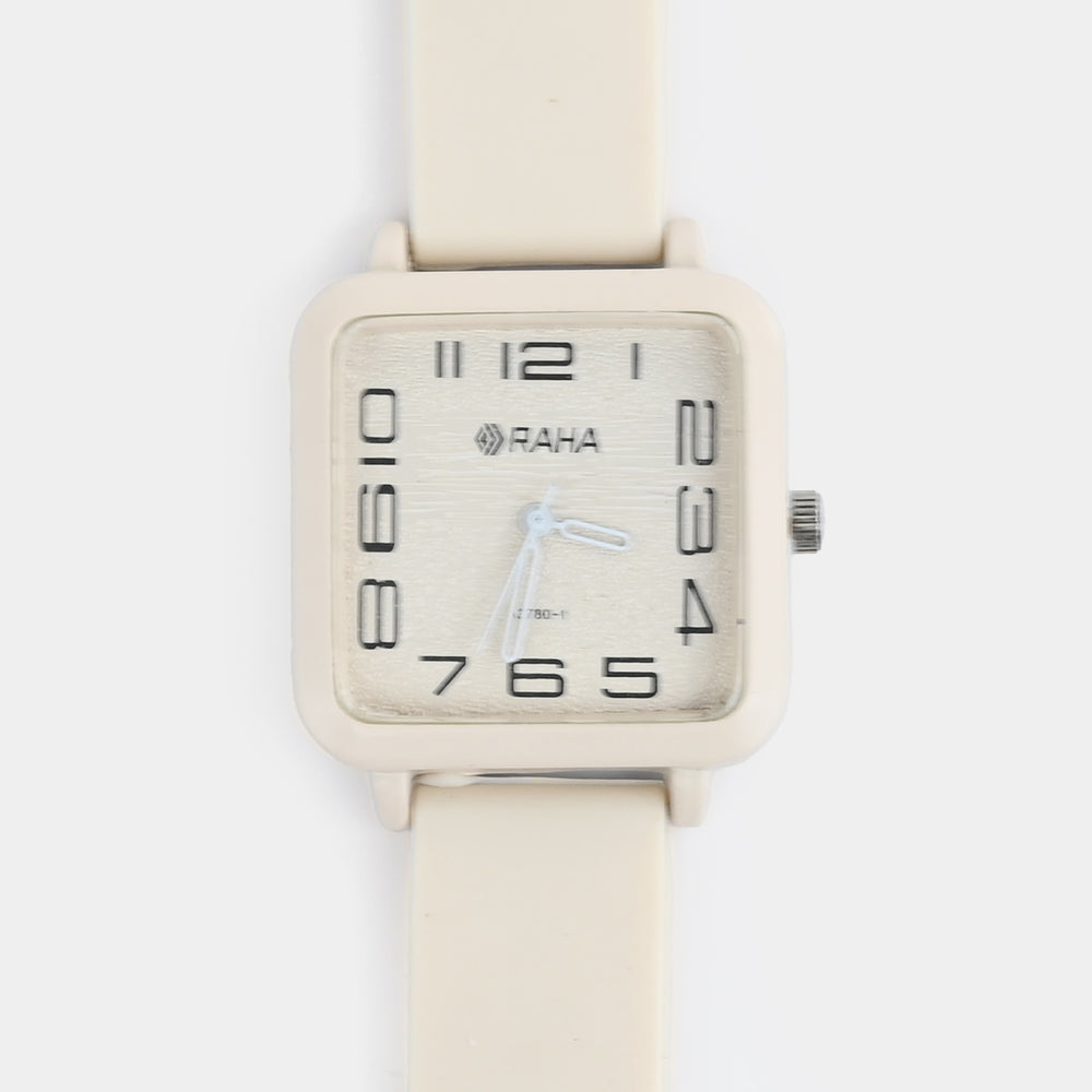 Girls Silicone Strap Analog Wristwatch