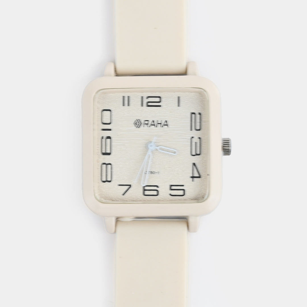 Girls Silicone Strap Analog Wristwatch