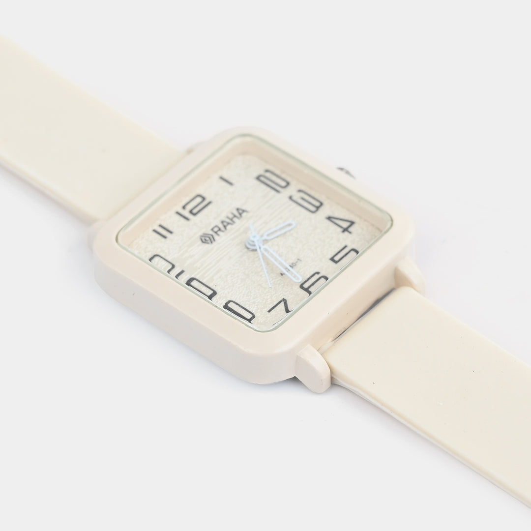 Girls Silicone Strap Analog Wristwatch
