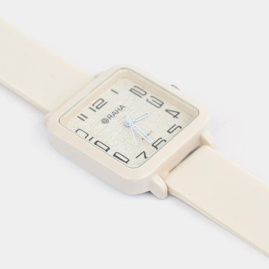Girls Silicone Strap Analog Wristwatch