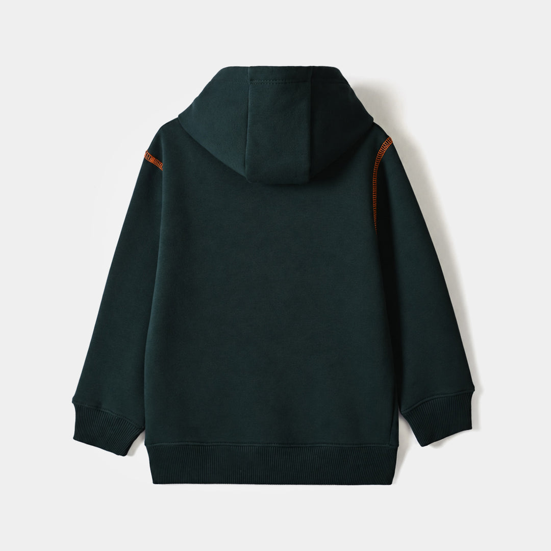 Boys Fleece Knitted Jacket The Routine-Green