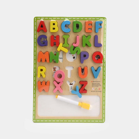 Wooden Puzzle letter & White Board 22x30