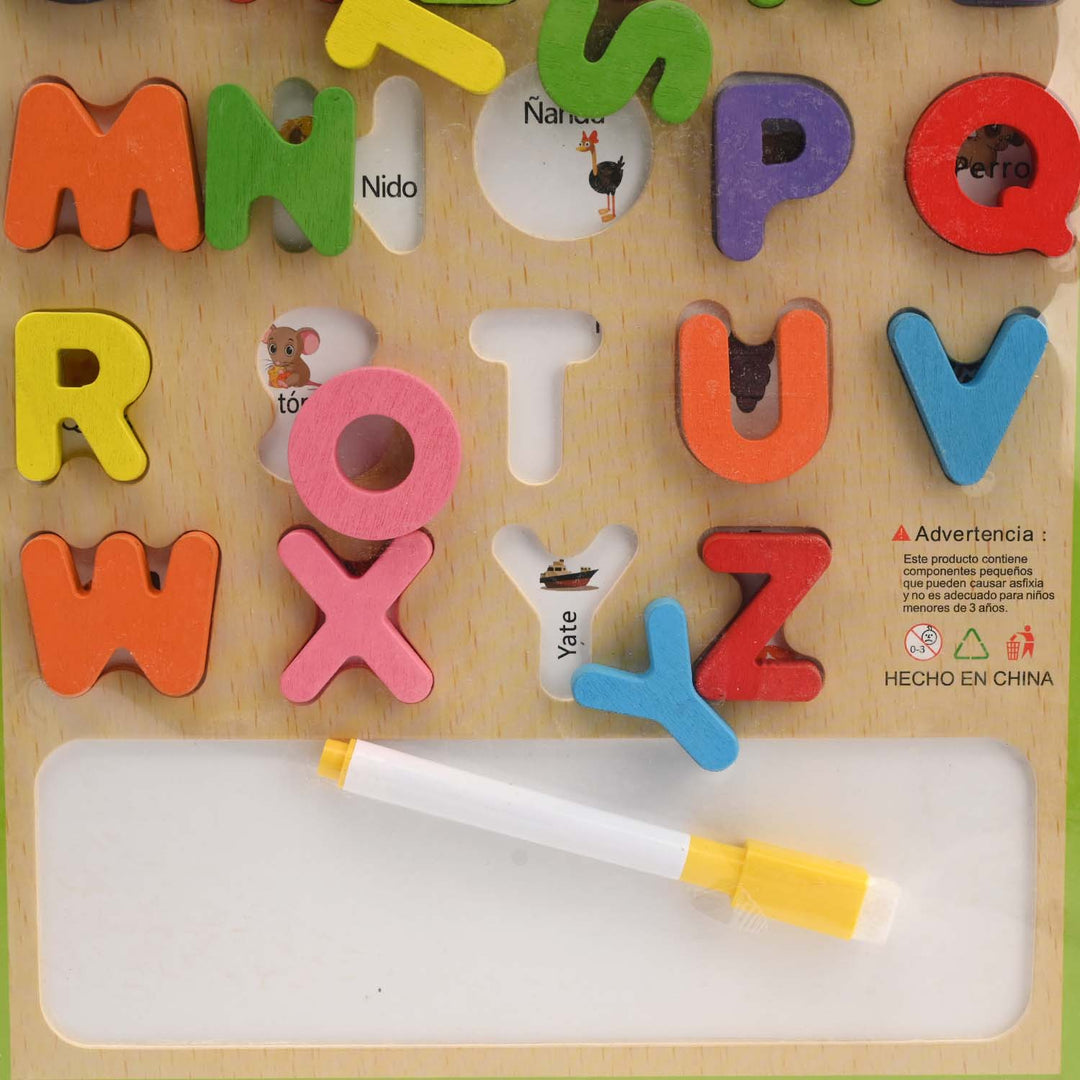 Wooden Puzzle letter & White Board 22x30