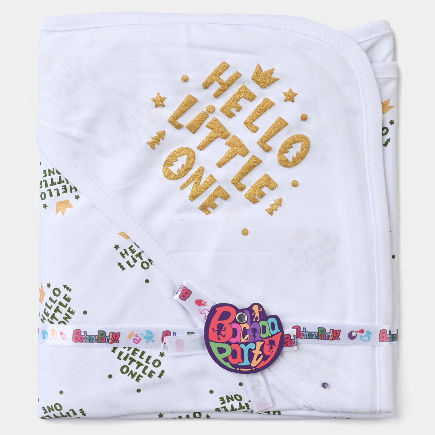 Baby Wrapping Sheet Glitter Hello Little One