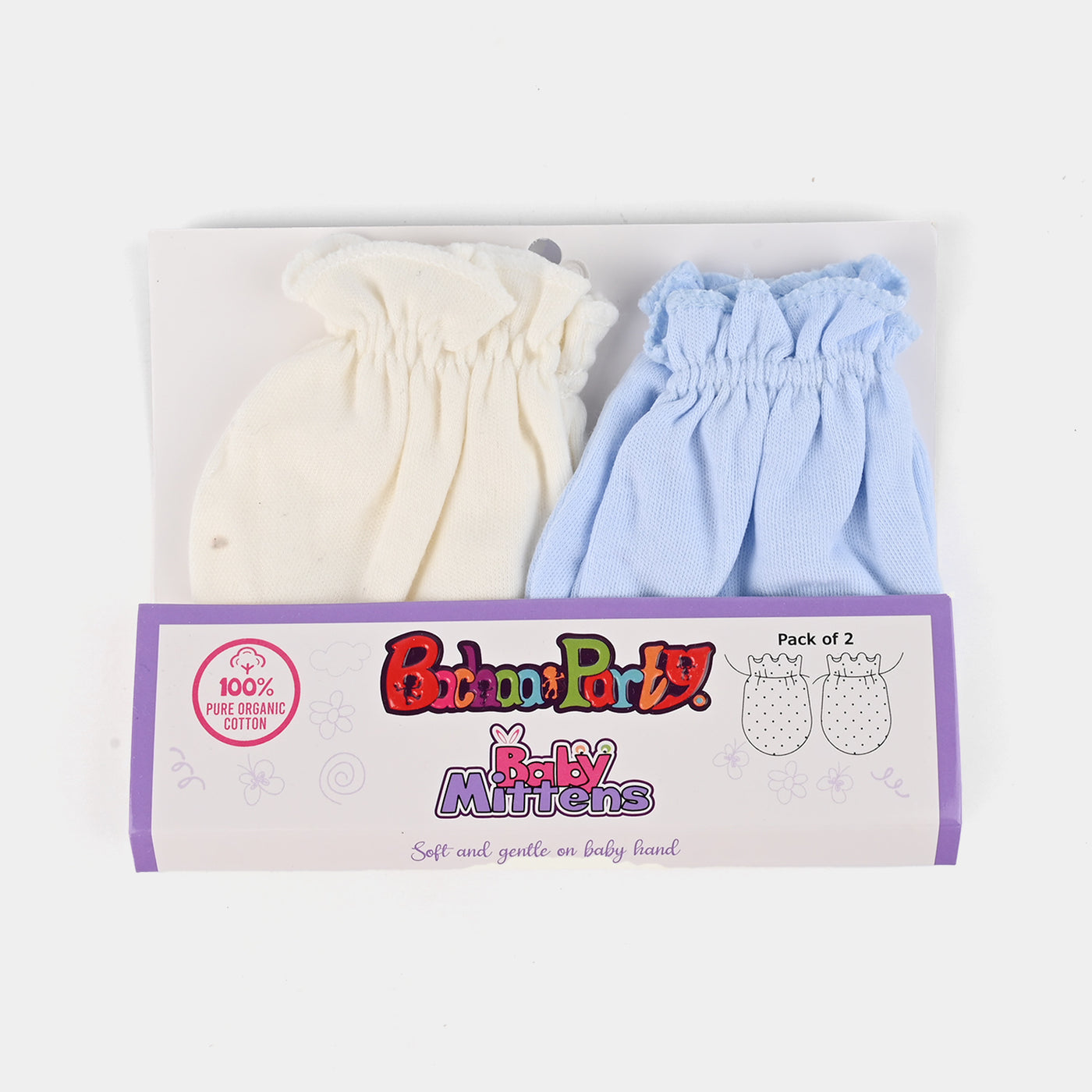 Baby Mittens Pack of 2 0-6M+