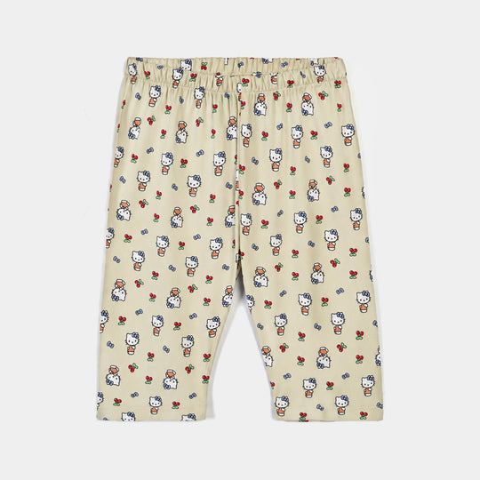Infant Girls Linen Viscose Nightwear-Kitty-LT.Green