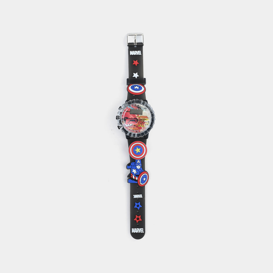 Kids Light-Up Double Spinner Digital Wrist Watch