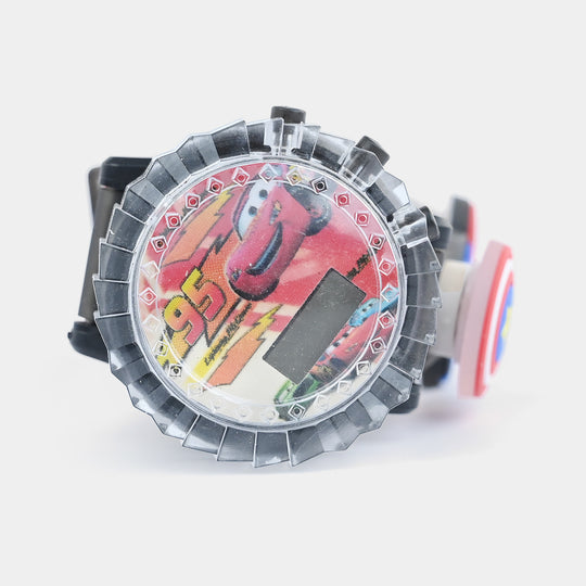 Kids Light-Up Double Spinner Digital Wrist Watch