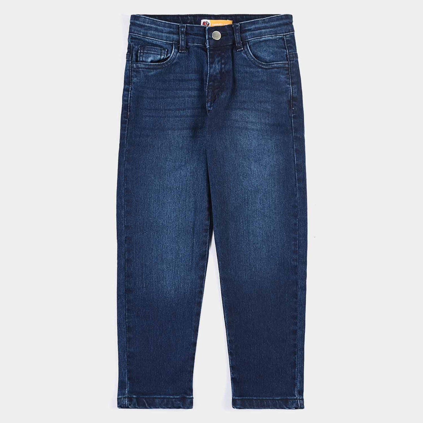 Boys Denim Stretch Basic Pant-MD.Blue