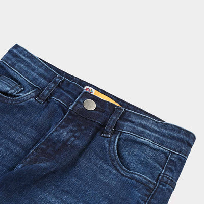 Boys Denim Stretch Basic Pant-MD.Blue