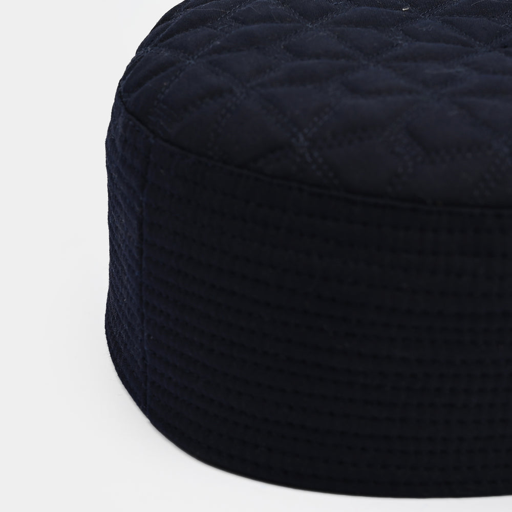 Islamic Boys Poly Viscose Prayer Cap-NAVY