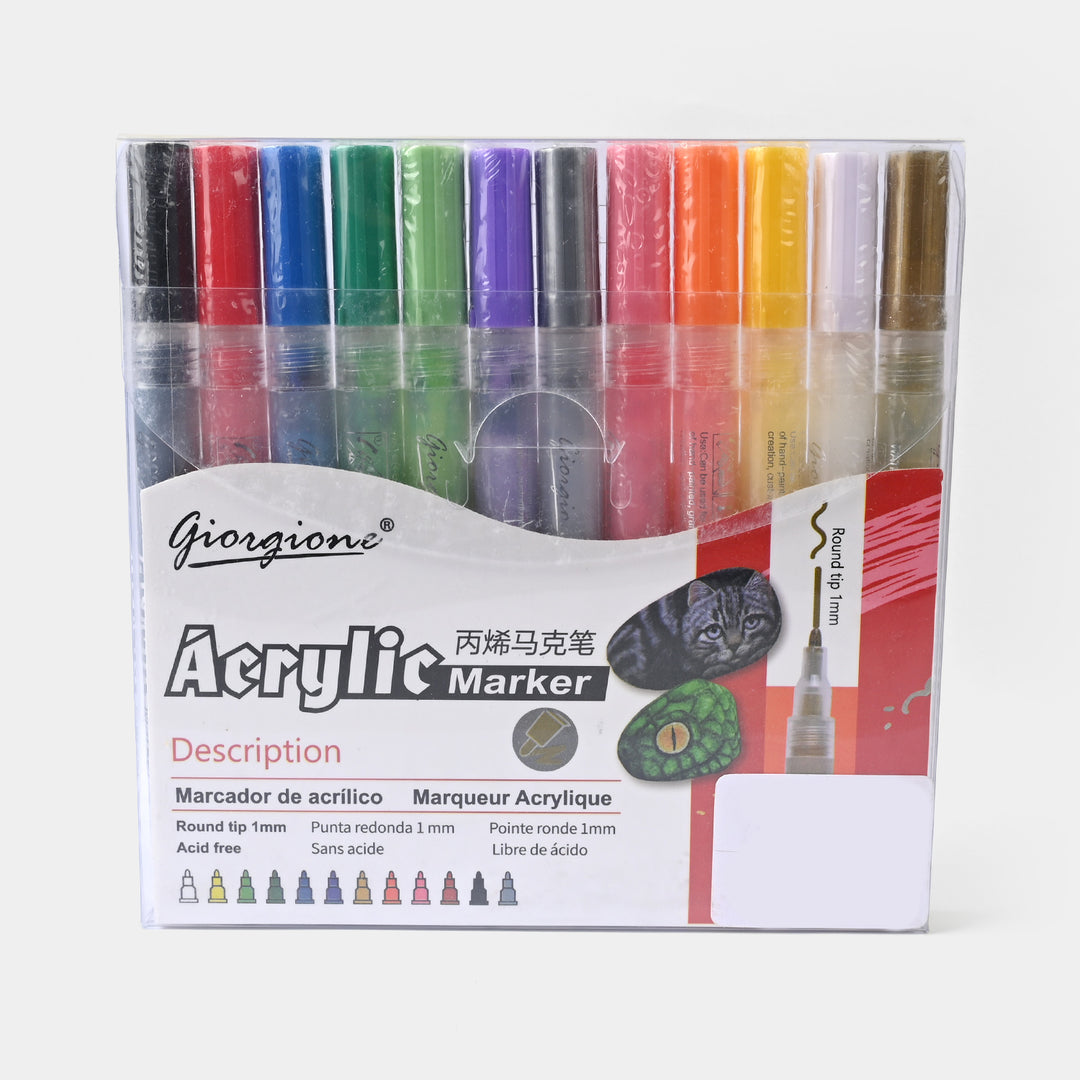 Acrylic Marker Set 12PCs