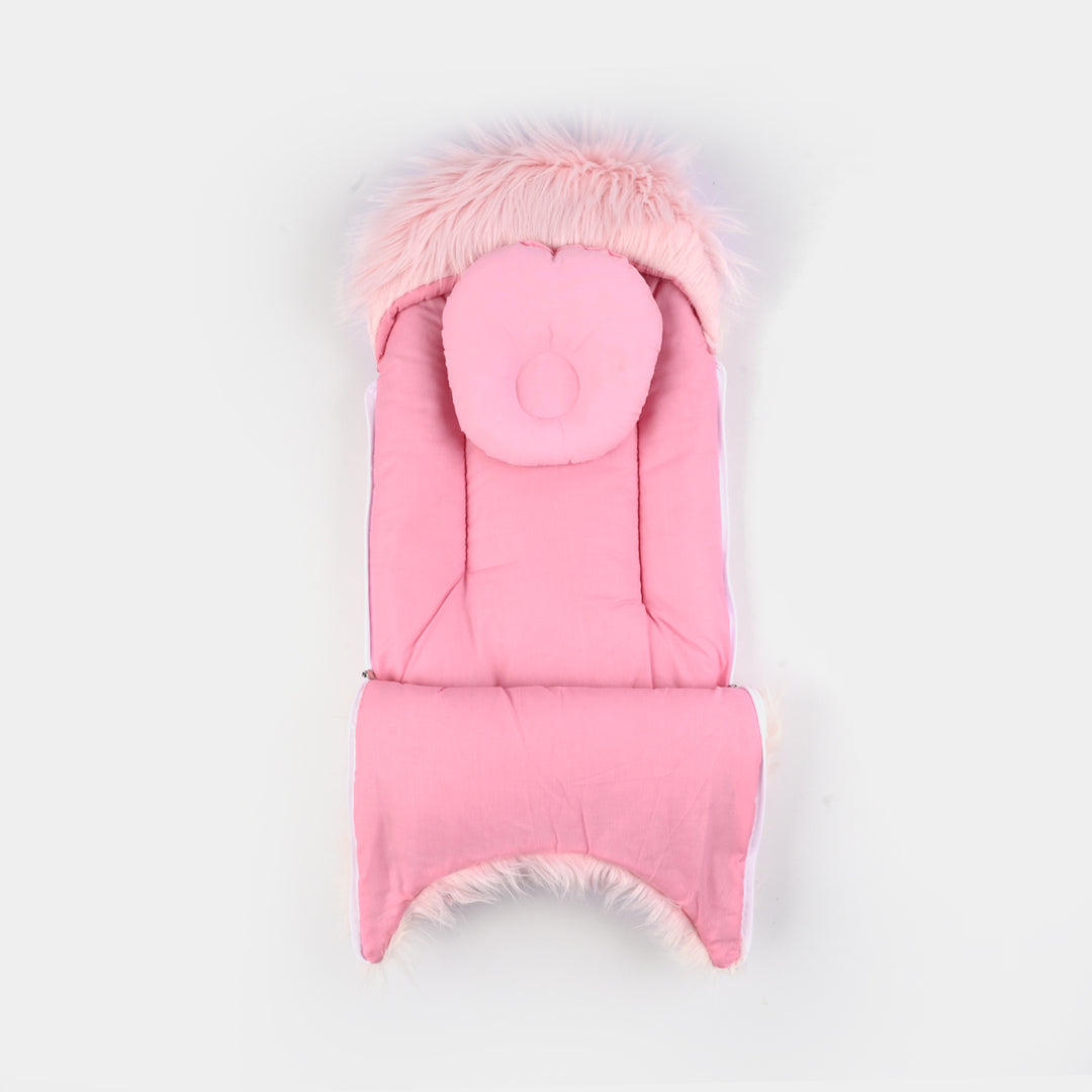 Baby Carry Nest  Soft Plush Newborn Sleeping Bag (Pink)