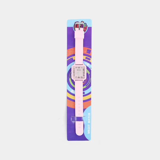 Girls Silicone Strap Analog Wristwatch