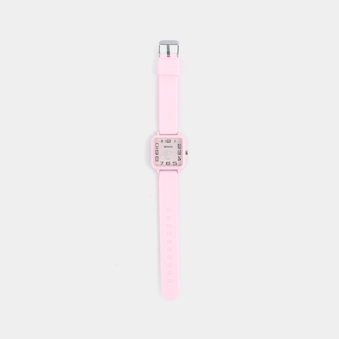 Girls Silicone Strap Analog Wristwatch