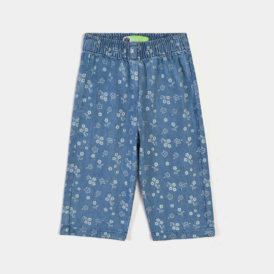 Infant Girls Tensile Denim (Light Denim) 2 Pc Suit-Petal Bloom