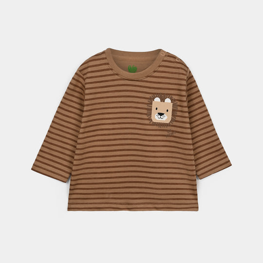 Infant Boys Cotton Jersey T-Shirt Full Sleeves Big Friends