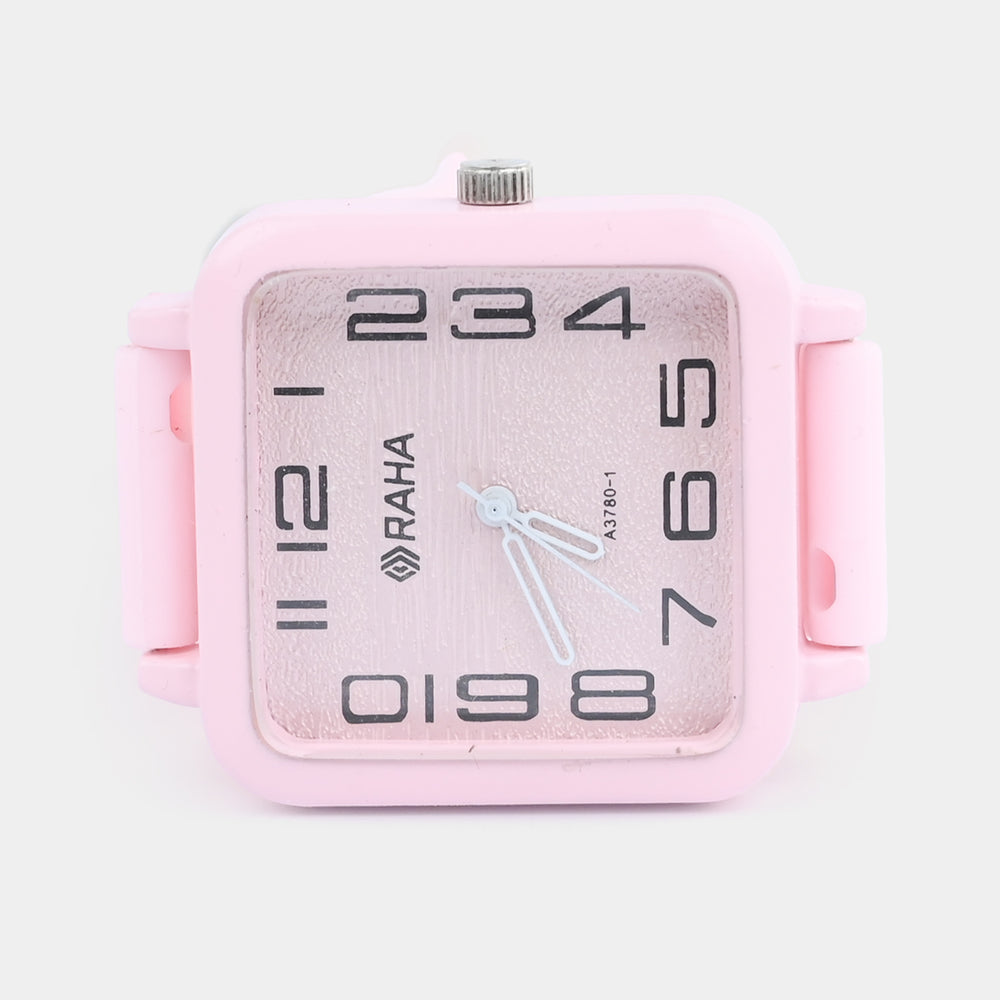 Girls Silicone Strap Analog Wristwatch