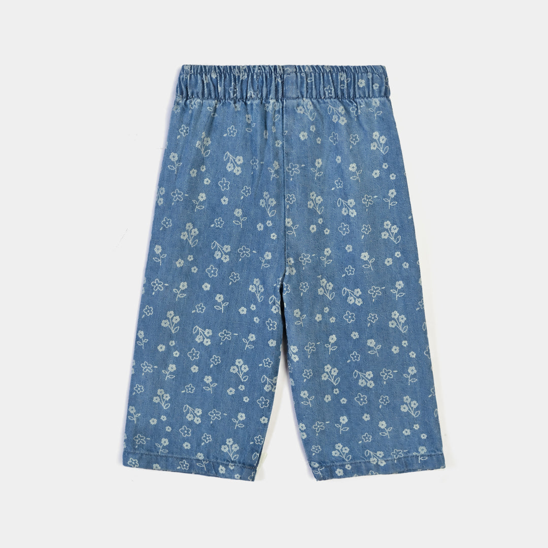 Infant Girls Tensile Denim (Light Denim) 2 Pc Suit-Petal Bloom