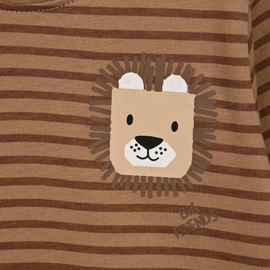 Infant Boys Cotton Jersey T-Shirt Full Sleeves Big Friends
