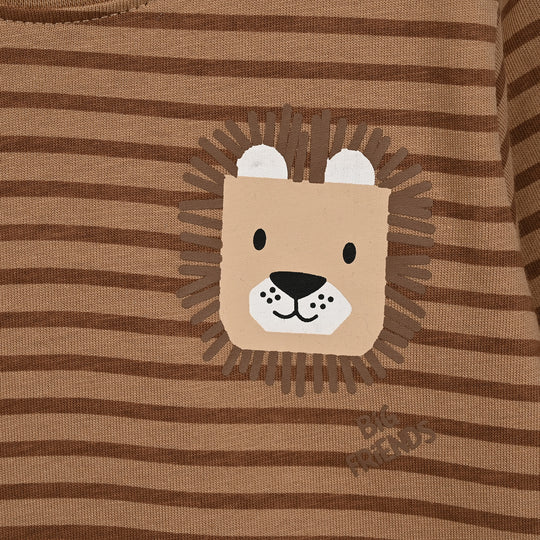 Infant Boys Cotton Jersey T-Shirt Full Sleeves Big Friends