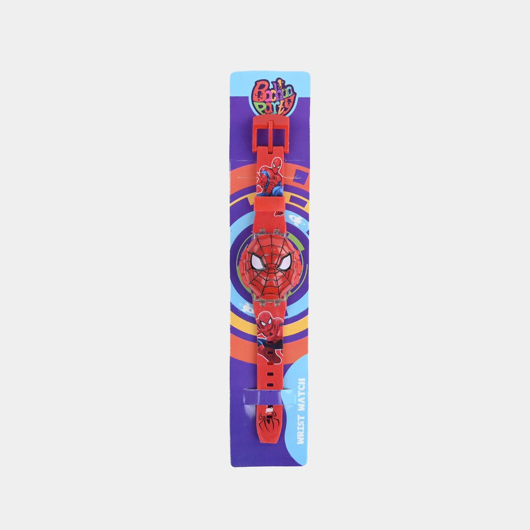 Digital Wristwatch with Flip Cover