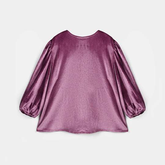 Girls Velvet Co-Ord Set Raspberry-Plum