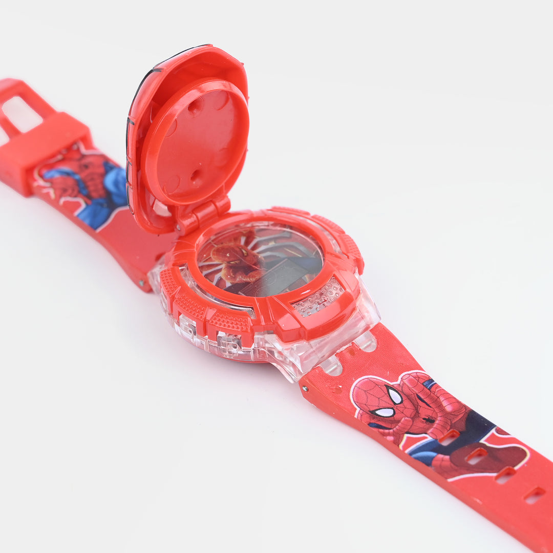 Digital Wristwatch with Flip Cover
