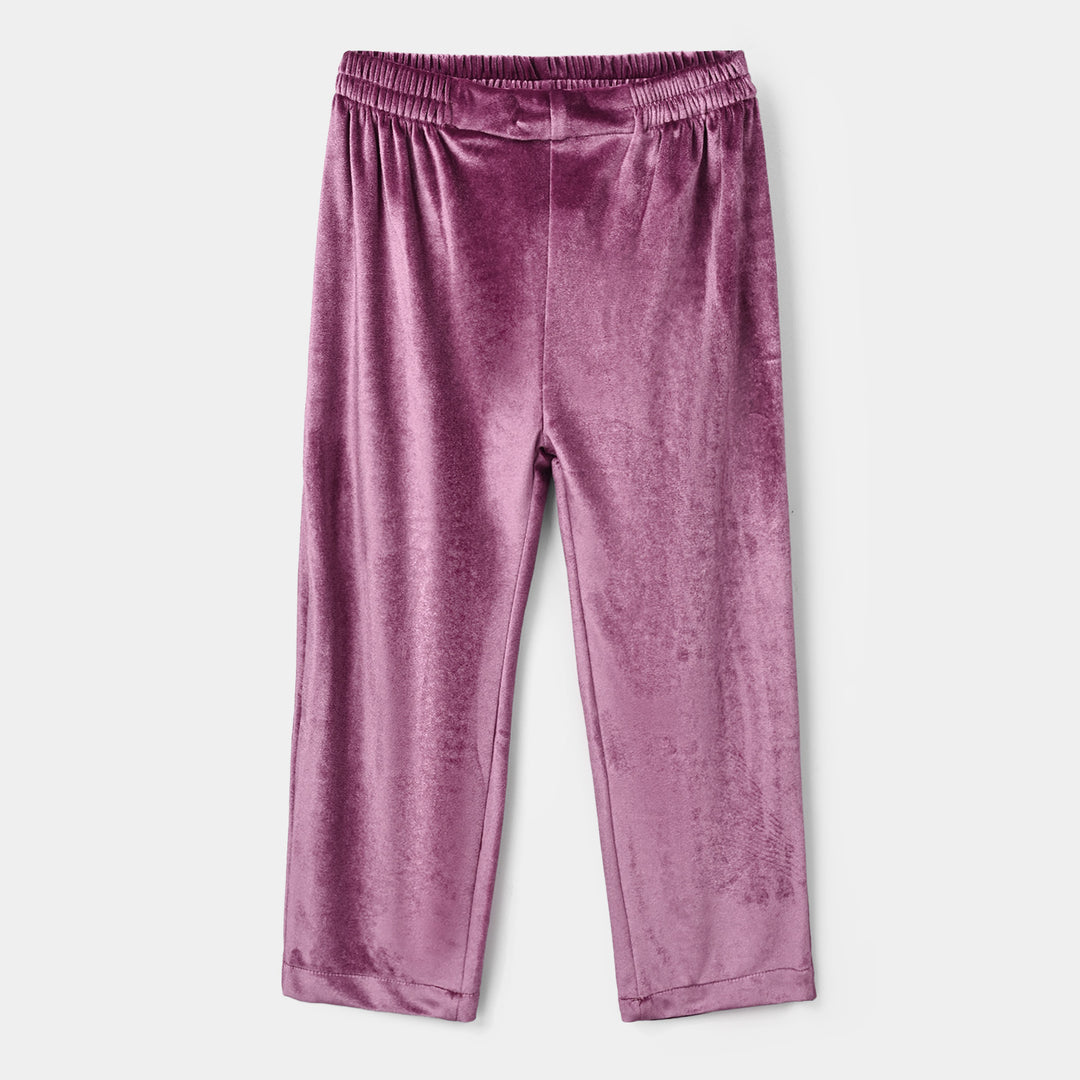 Girls Velvet Co-Ord Set Raspberry-Plum