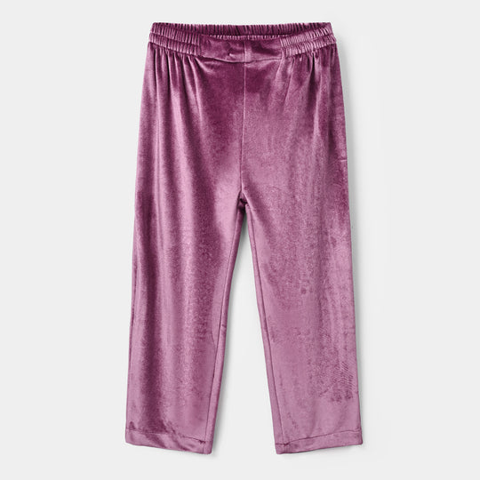 Girls Velvet Co-Ord Set Raspberry-Plum