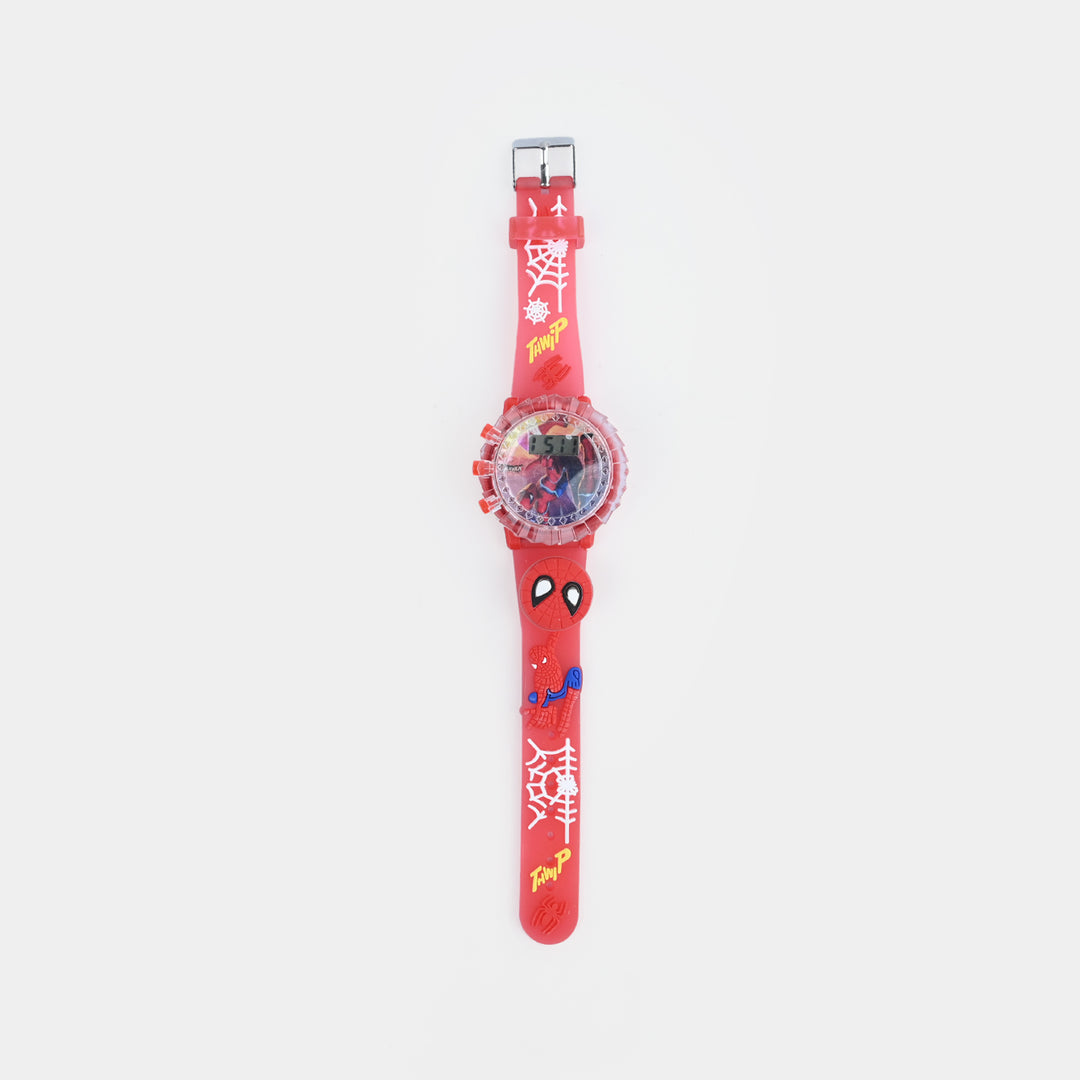 Kids Light-Up Double Spinner Digital Wrist Watch
